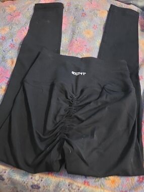 ECHT Black High-Waist Scrunch Butt Leggings